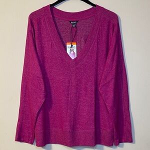 Buffalo David Bitton Fuchsia V-Neck Sweater Size XXL